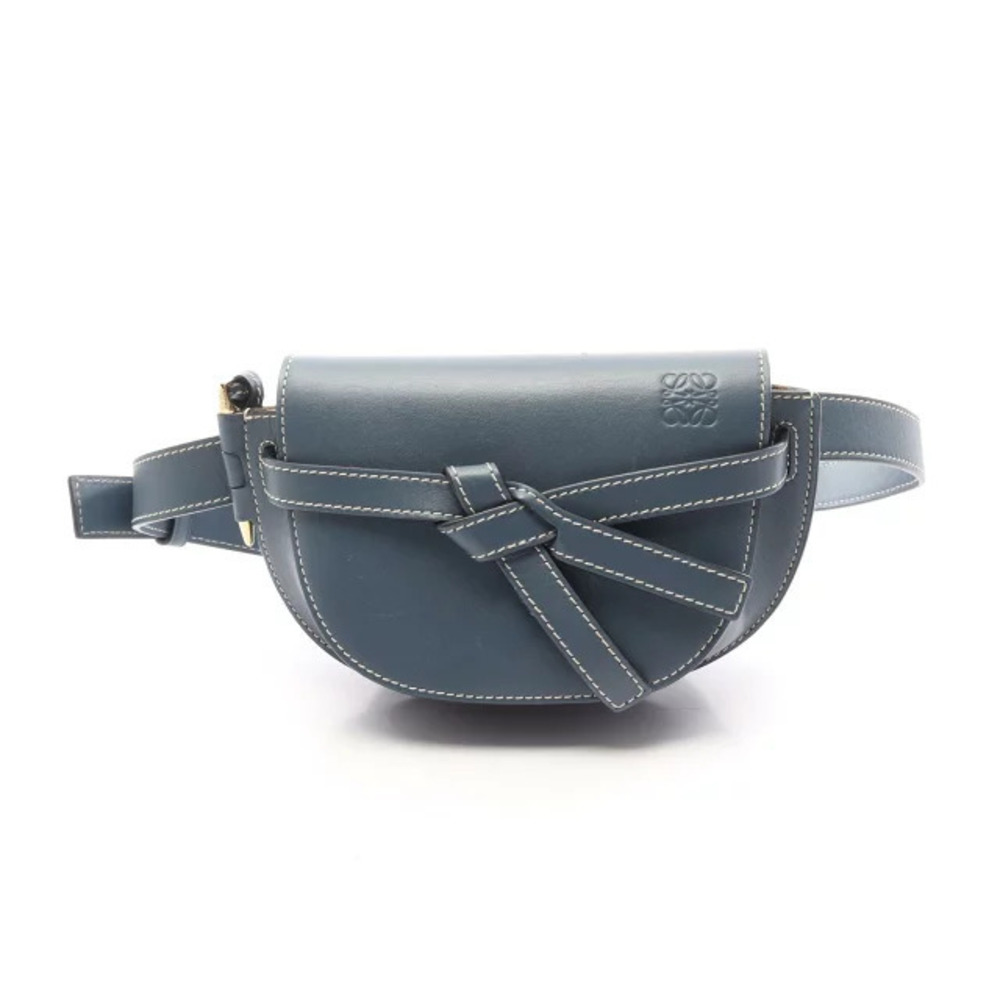 Loewe Gate Bum Bag Waist Body Leather Blue